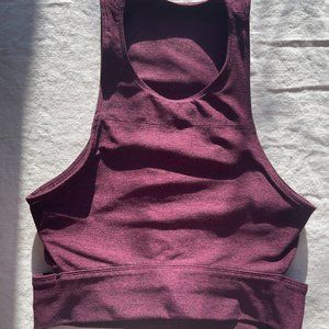Outdoor Voices Back Cutout Sports Bra - Maroon